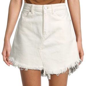 Free People White Denim Skirt